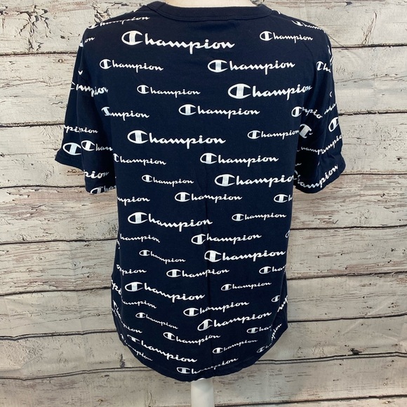 CHAMPION T-shirt Navy Blue Logo-Medium - Picture 3 of 3